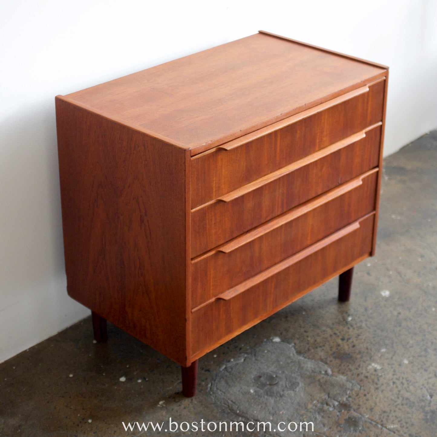 Teak Four Drawer Dresser