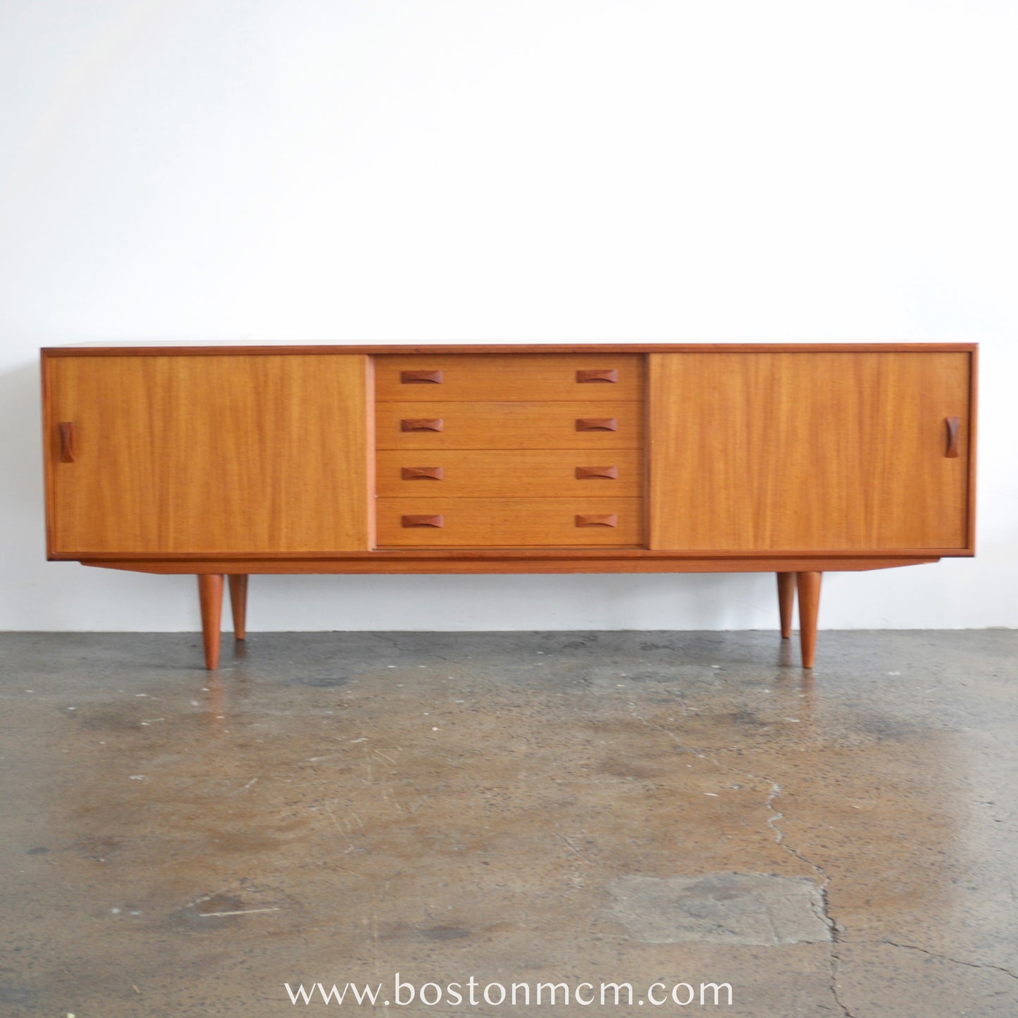 Clausen & Søn Teak Credenza with Sliding Doors