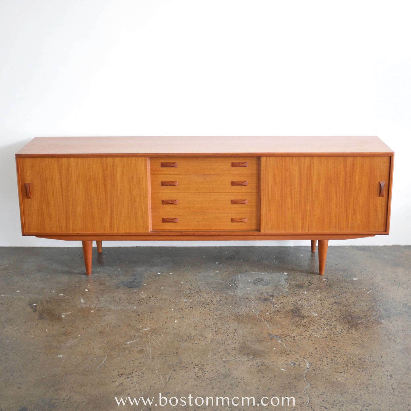 Clausen & Søn Teak Credenza with Sliding Doors
