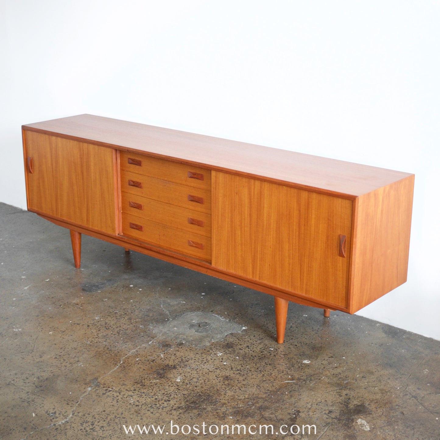 Clausen & Søn Teak Credenza with Sliding Doors