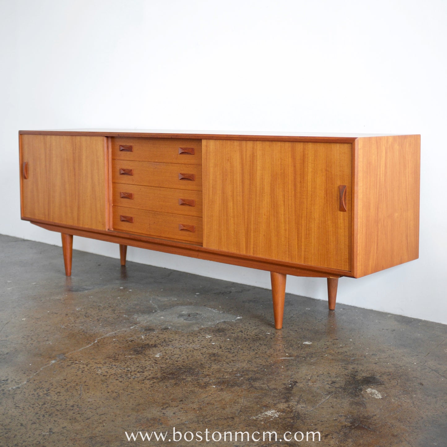 Clausen & Søn Teak Credenza with Sliding Doors