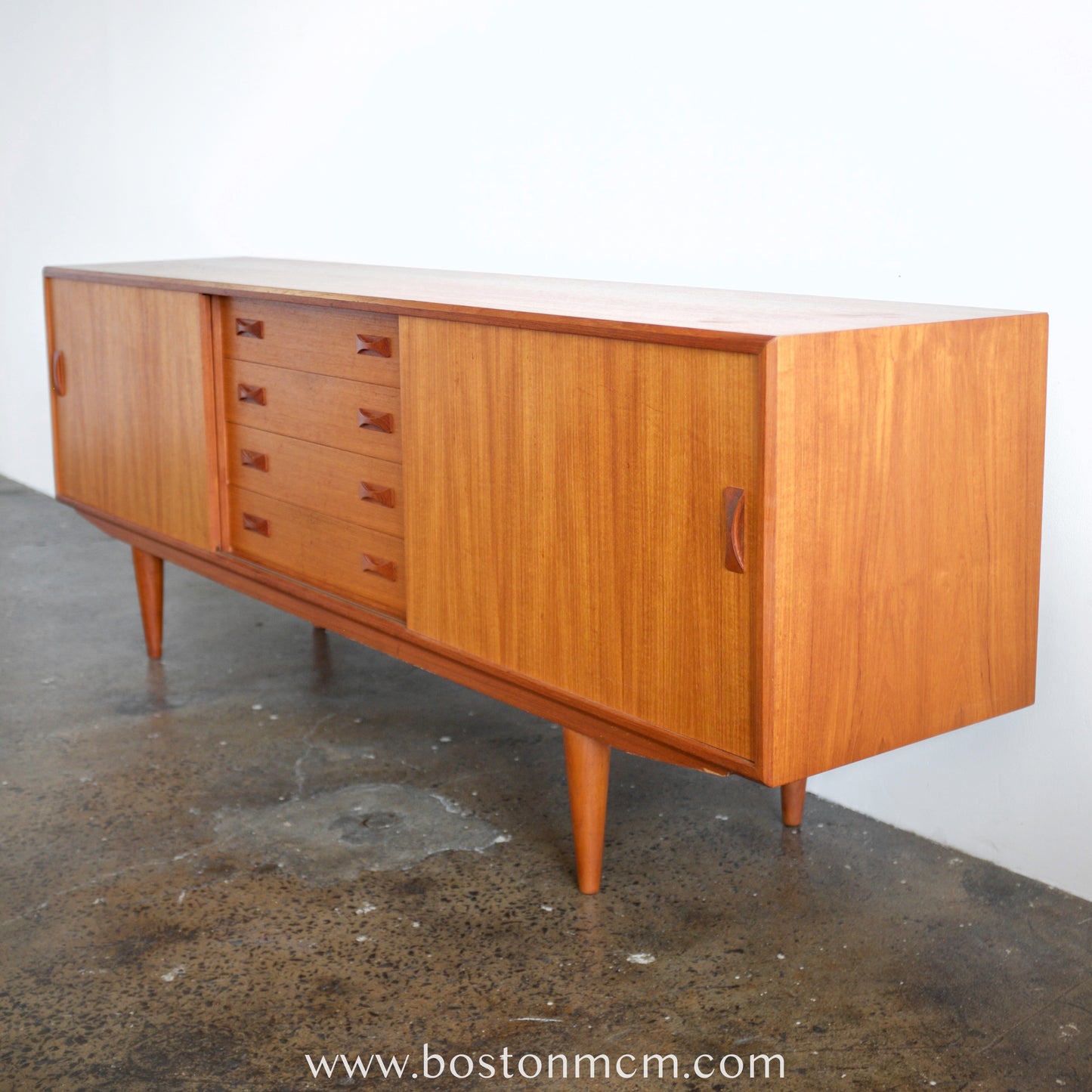 Clausen & Søn Teak Credenza with Sliding Doors