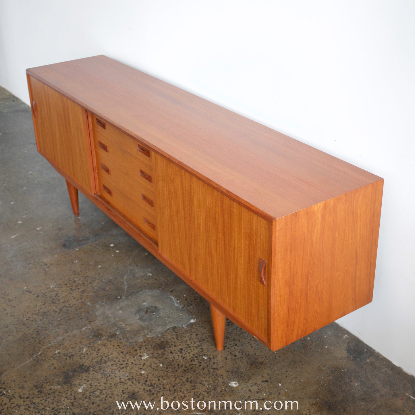 Clausen & Søn Teak Credenza with Sliding Doors