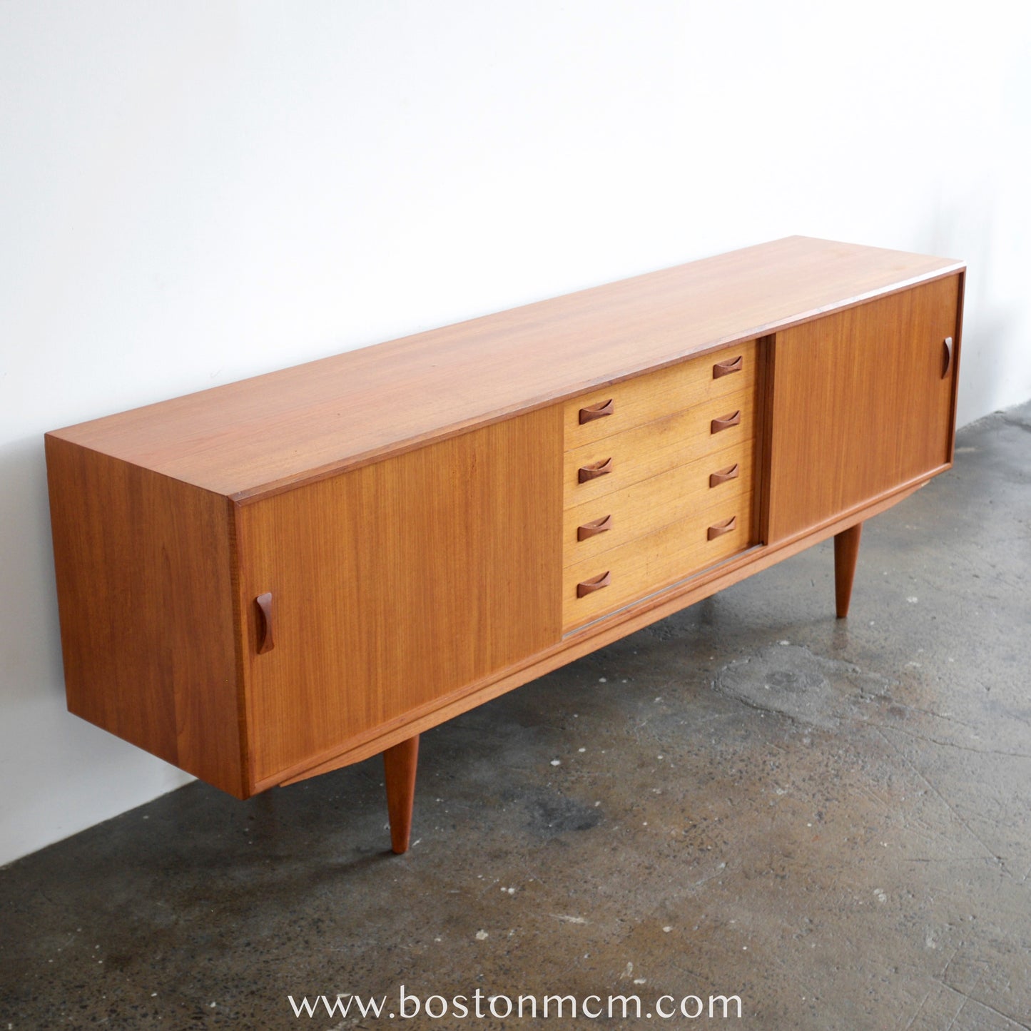 Clausen & Søn Teak Credenza with Sliding Doors
