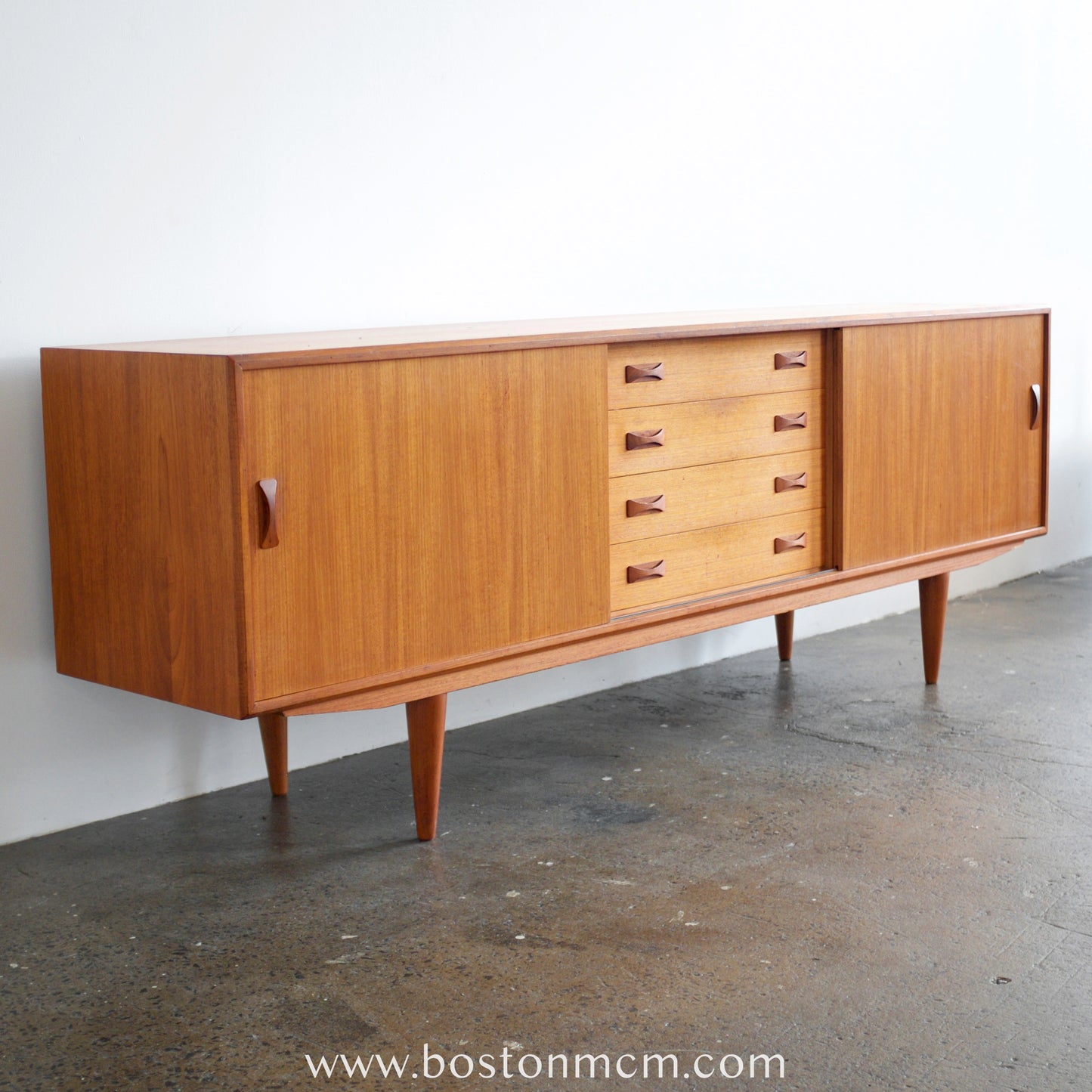 Clausen & Søn Teak Credenza with Sliding Doors