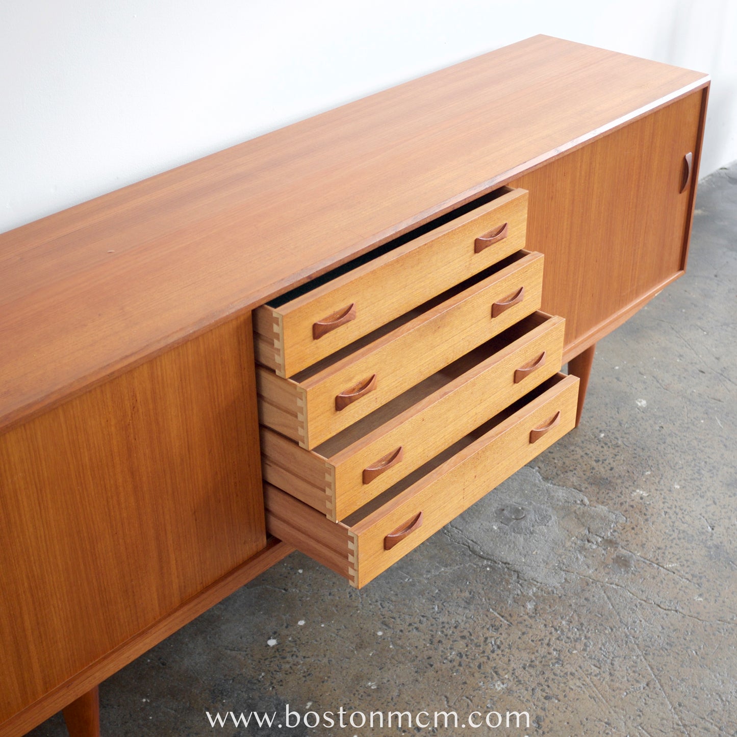 Clausen & Søn Teak Credenza with Sliding Doors