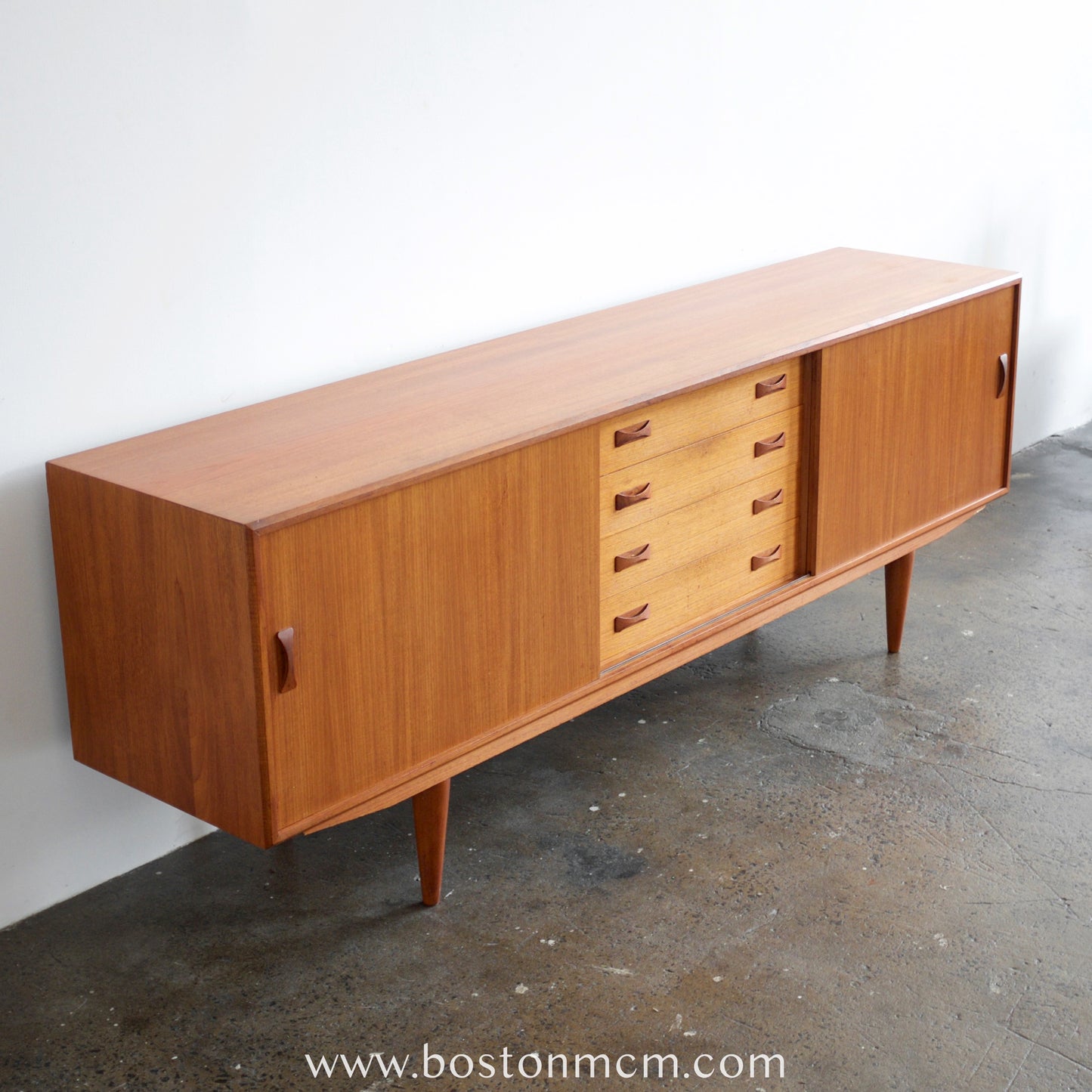 Clausen & Søn Teak Credenza with Sliding Doors