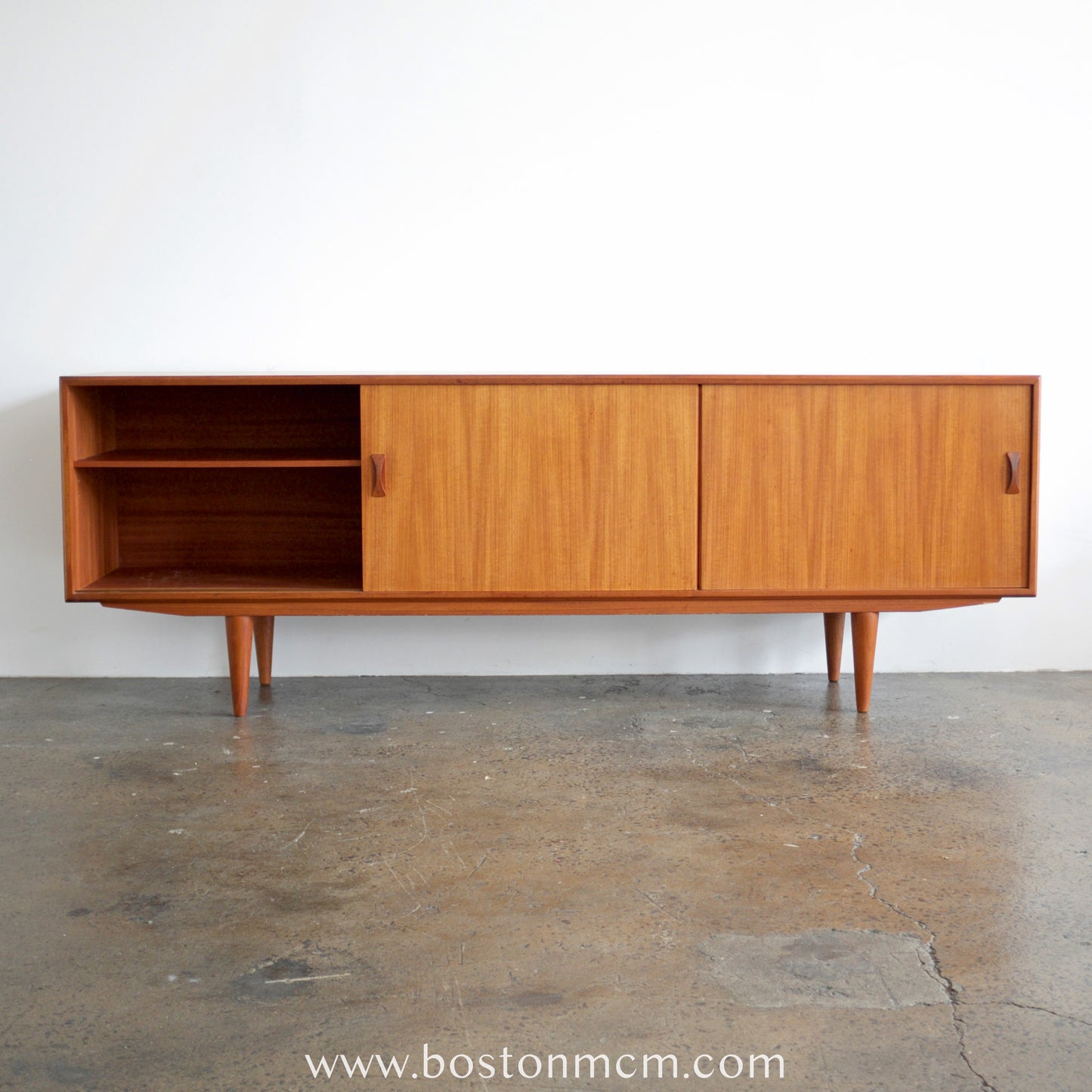 Clausen & Søn Teak Credenza with Sliding Doors