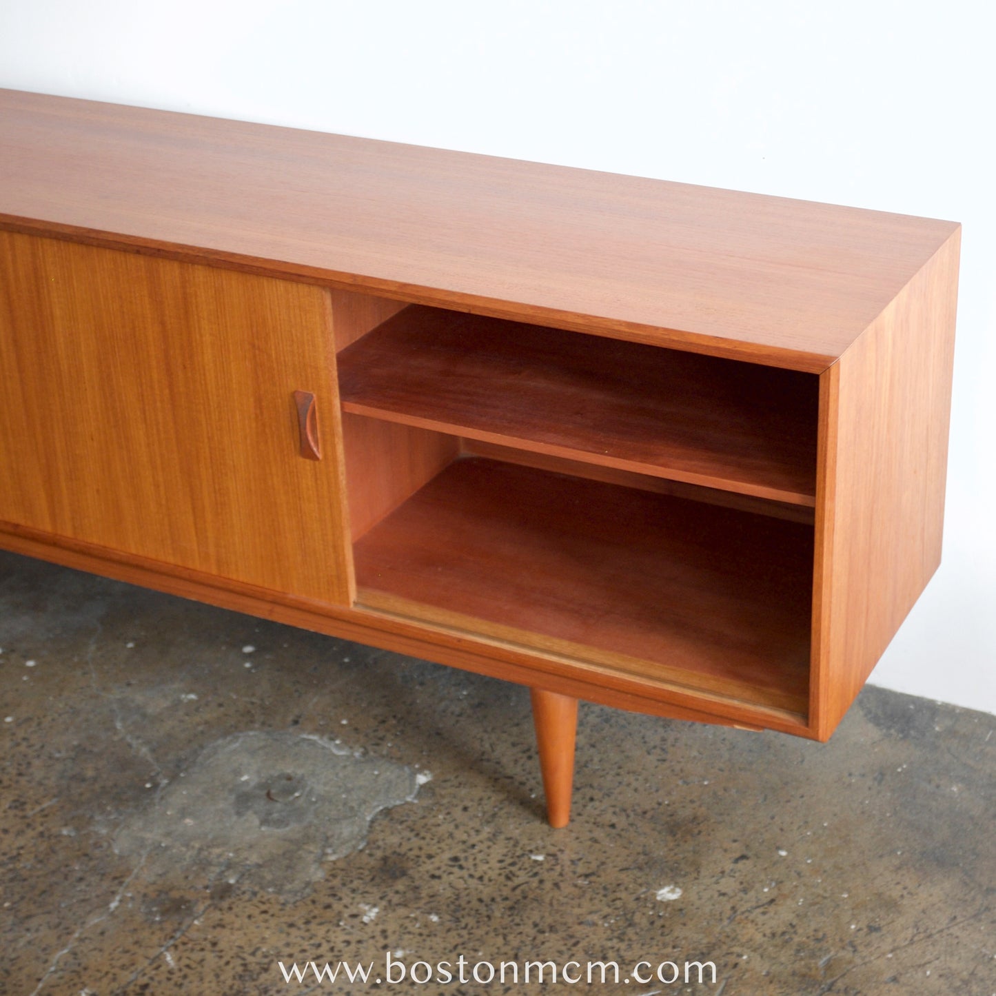 Clausen & Søn Teak Credenza / Sideboard with Sliding Doors - #A2