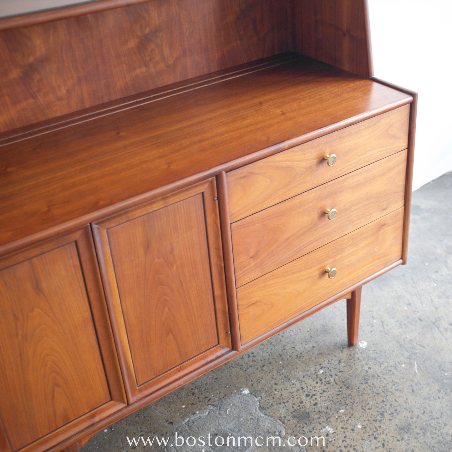 Drexel Furniture "Declaration" Walnut Hutch / China Cabinet