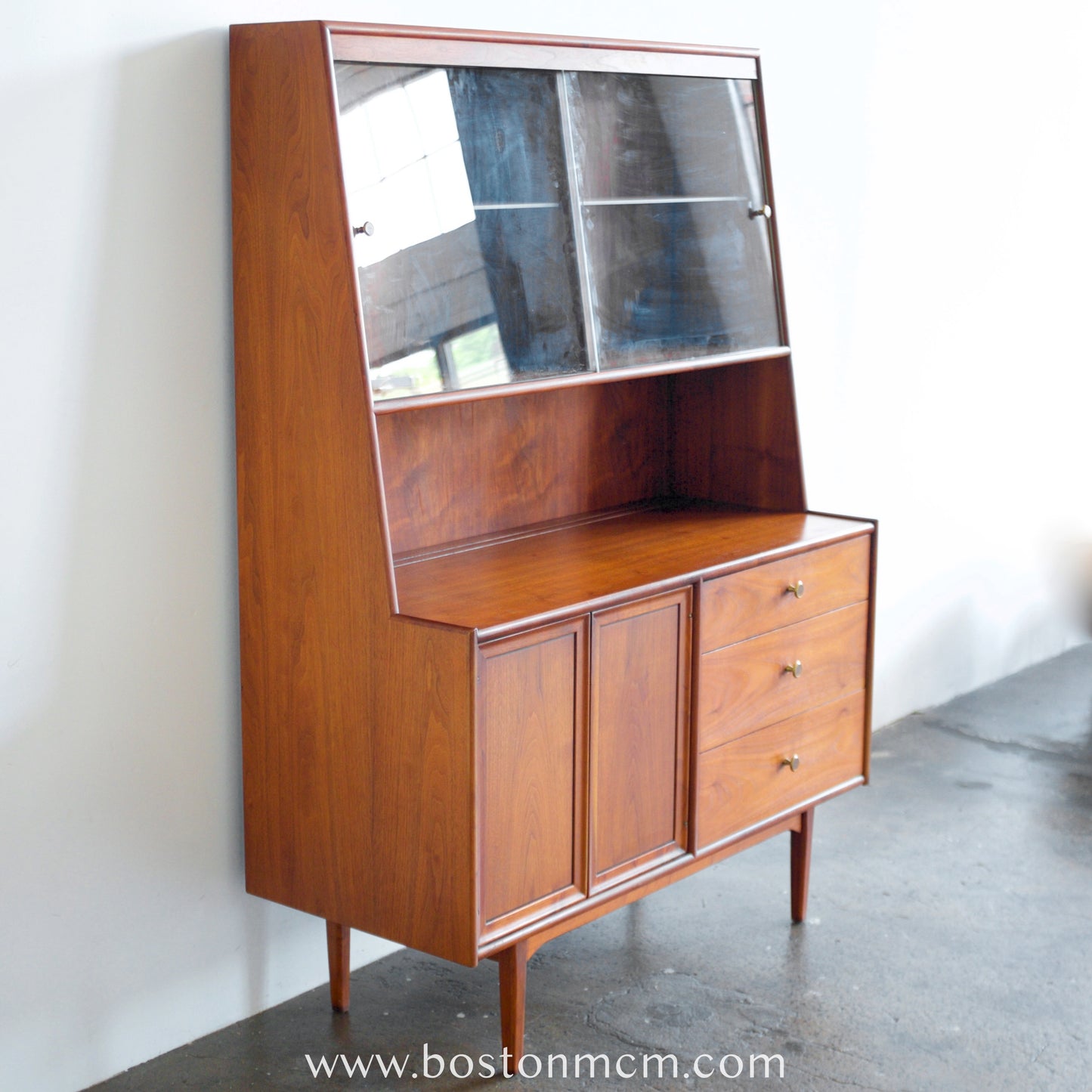 Drexel Furniture "Declaration" Walnut Hutch / China Cabinet