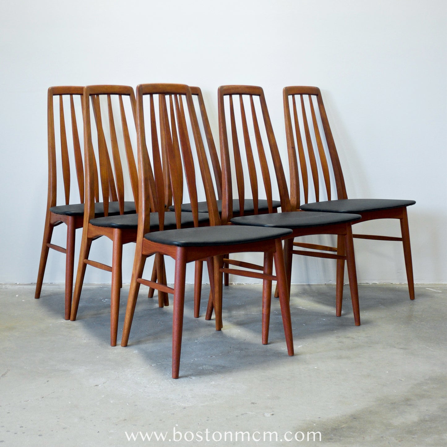 Koefoeds Hornslet "Eva" Teak Dining Chairs - Set of 6