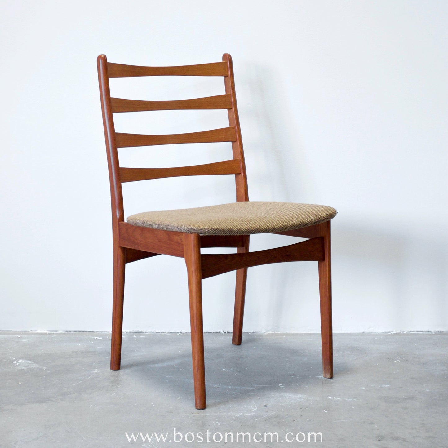 Danish Teak Ladder Back Dining Chairs - Set of 4