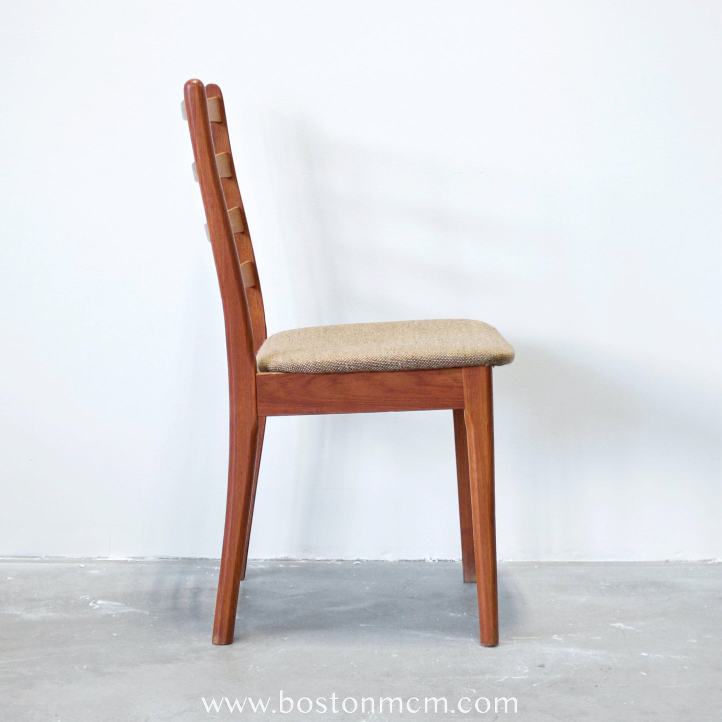 Danish Teak Ladder Back Dining Chairs - Set of 4