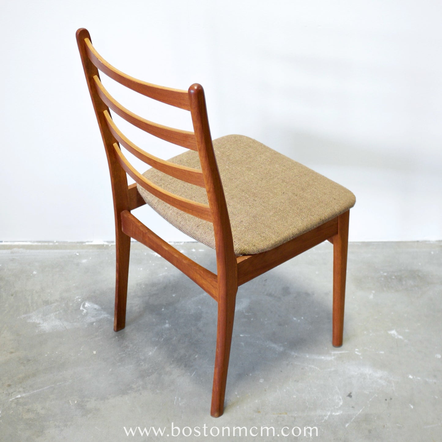 Danish Teak Ladder Back Dining Chairs - Set of 4