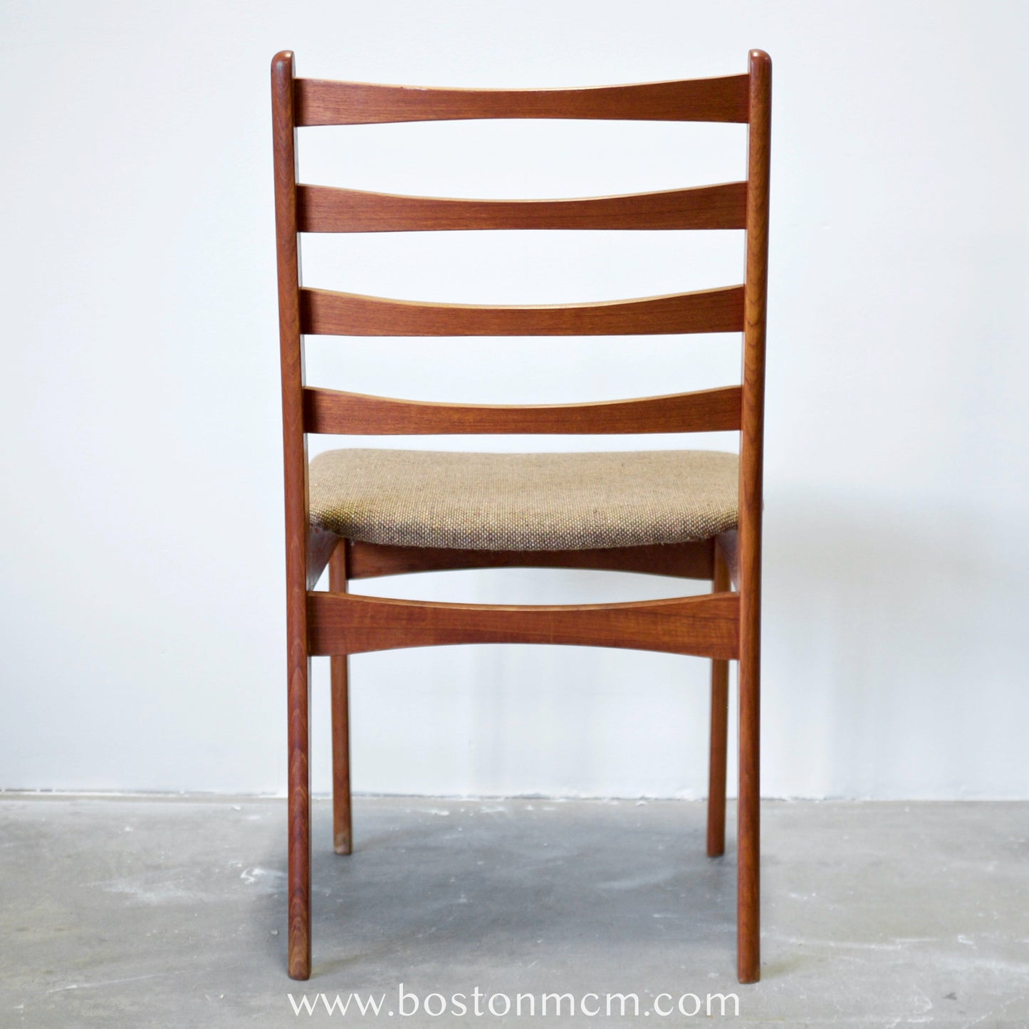 Danish Teak Ladder Back Dining Chairs - Set of 4