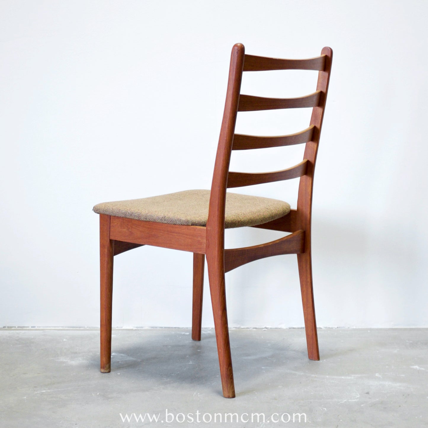 Danish Teak Ladder Back Dining Chairs - Set of 4