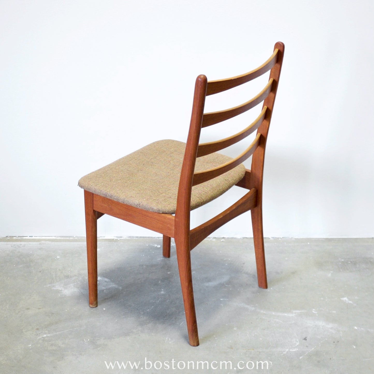 Danish Teak Ladder Back Dining Chairs - Set of 4