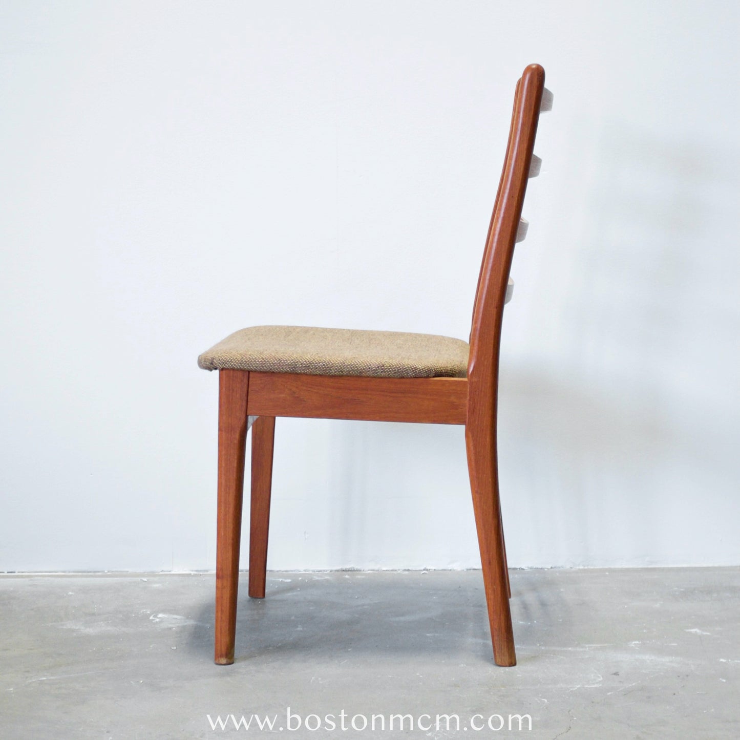 Danish Teak Ladder Back Dining Chairs - Set of 4