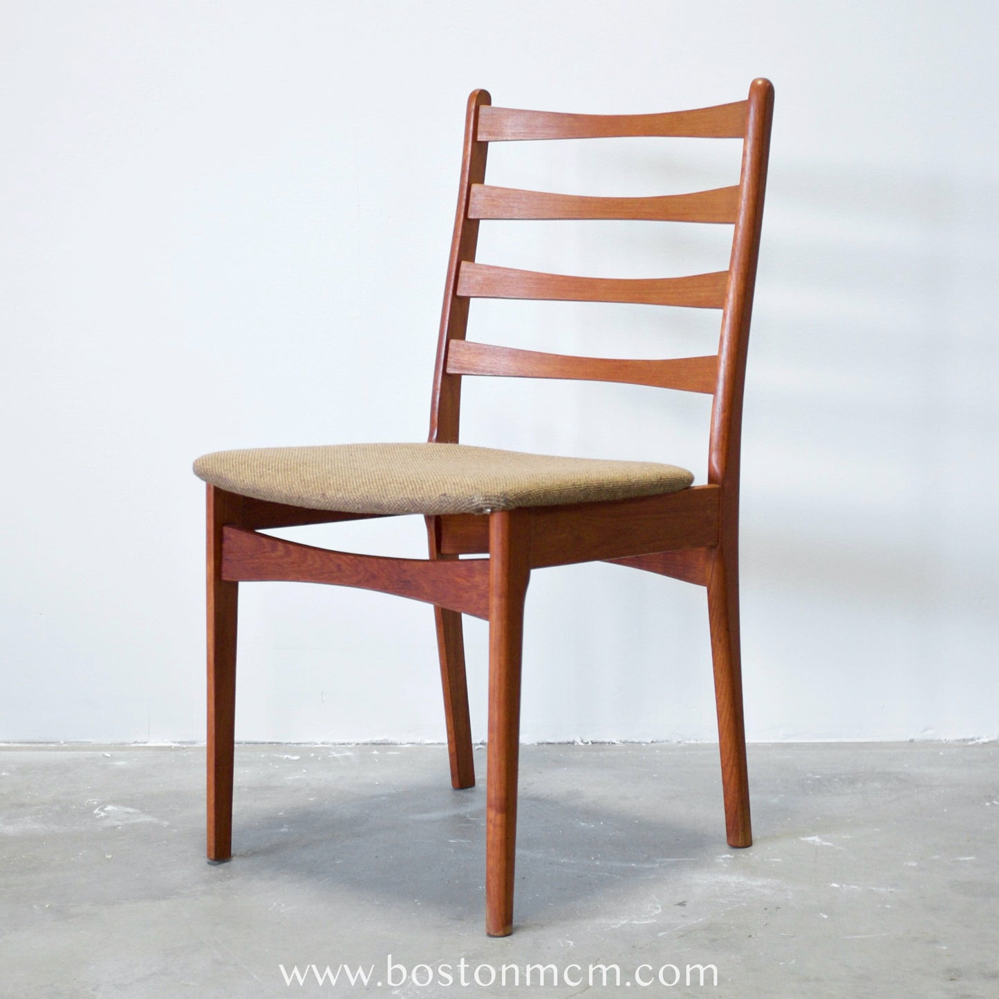Danish Teak Ladder Back Dining Chairs - Set of 4