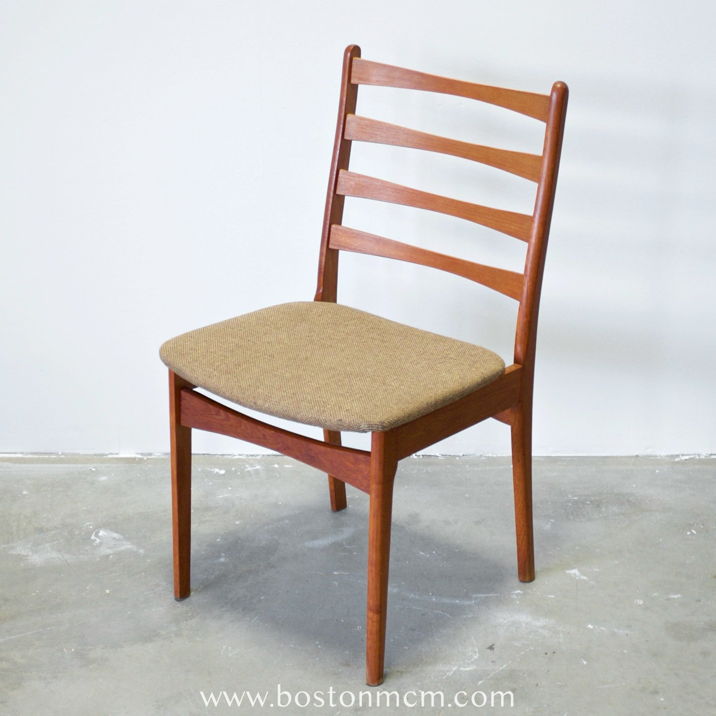 Danish Teak Ladder Back Dining Chairs - Set of 4