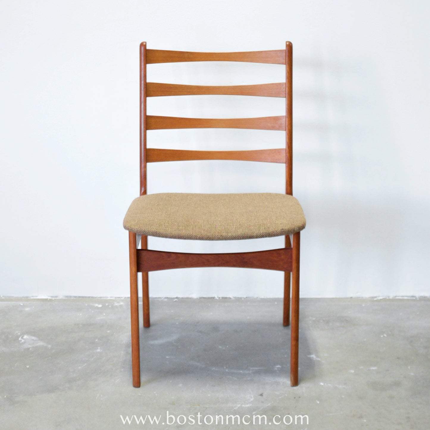 Danish Teak Ladder Back Dining Chairs - Set of 4
