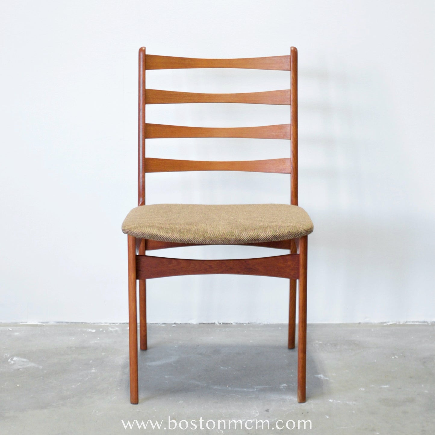 Danish Teak Ladder Back Dining Chairs - Set of 4