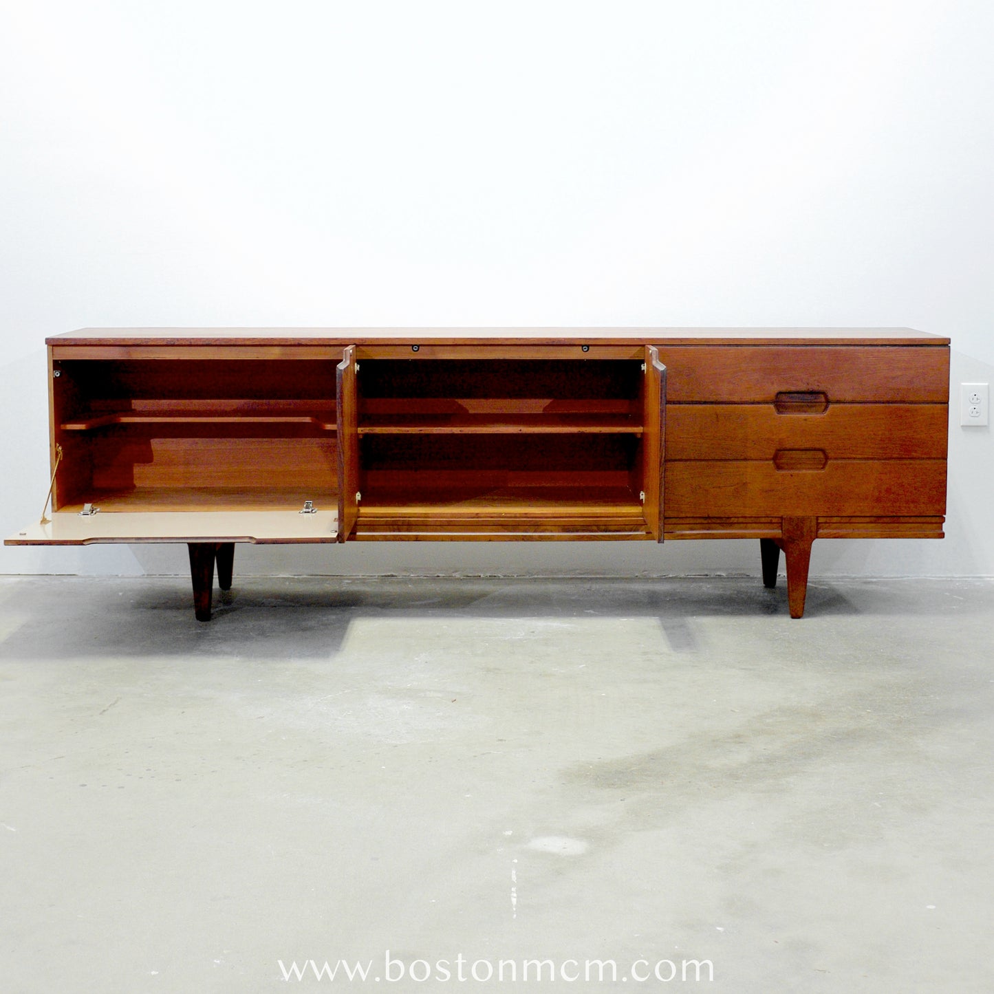 British Teak Credenza - 90" L