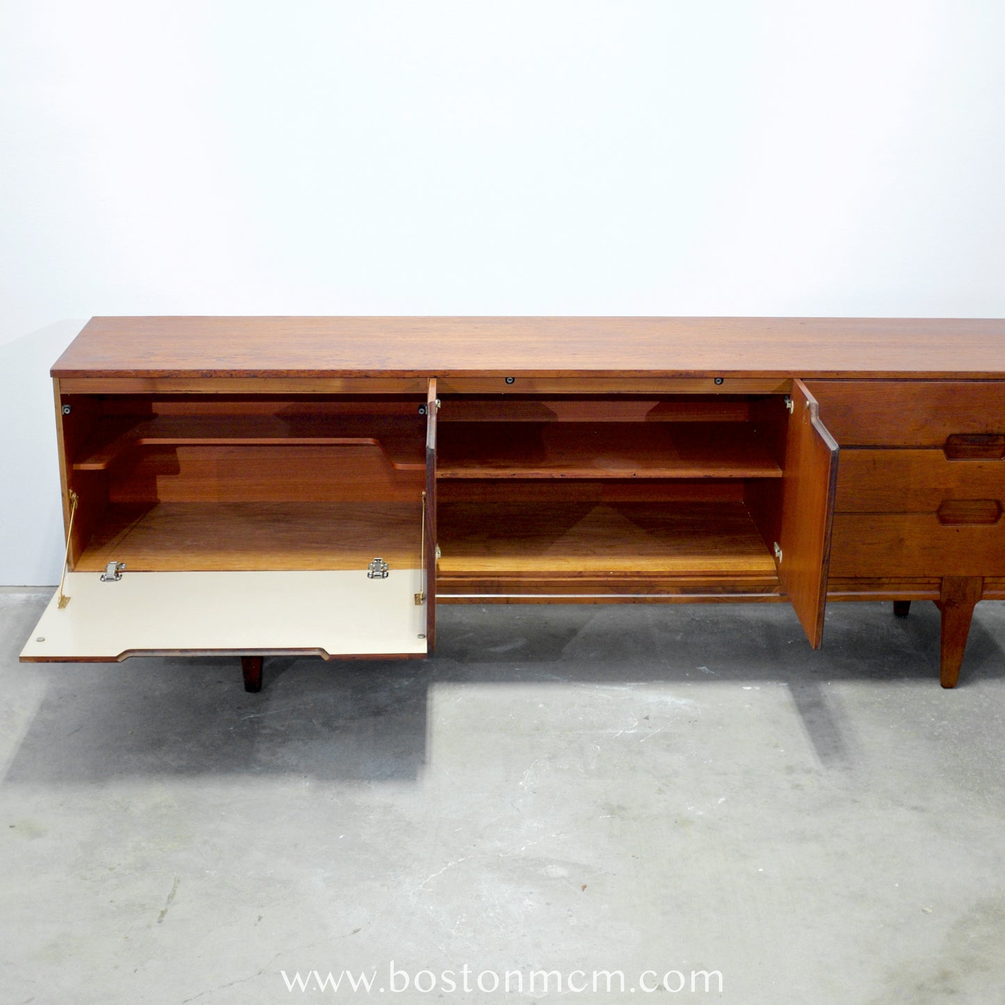 British Teak Credenza - 90" L