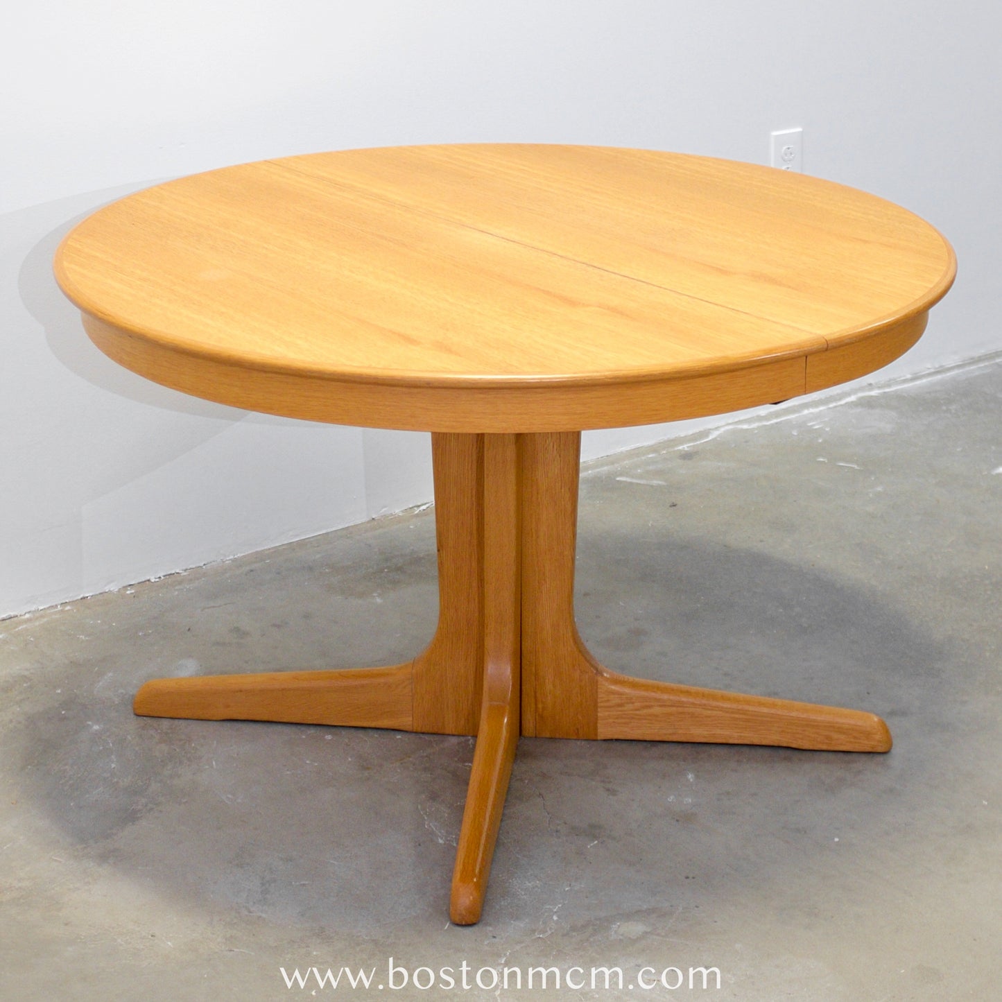Danish Oak Round Dining Table - #A84
