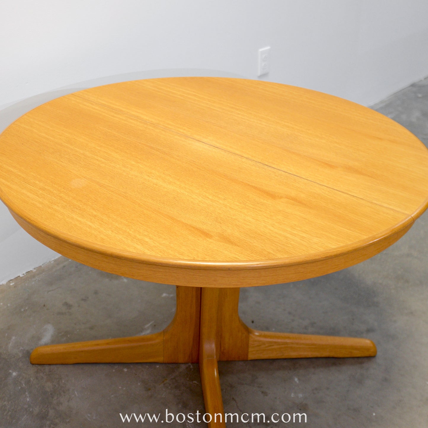 Danish Oak Round Dining Table - #A84