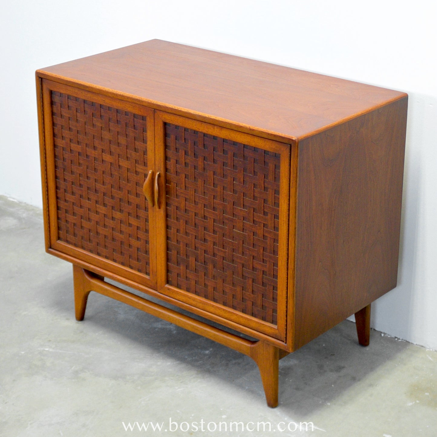 Lane Furniture "Perception" Walnut Record Cabinet / Small Credenza / Cabinet