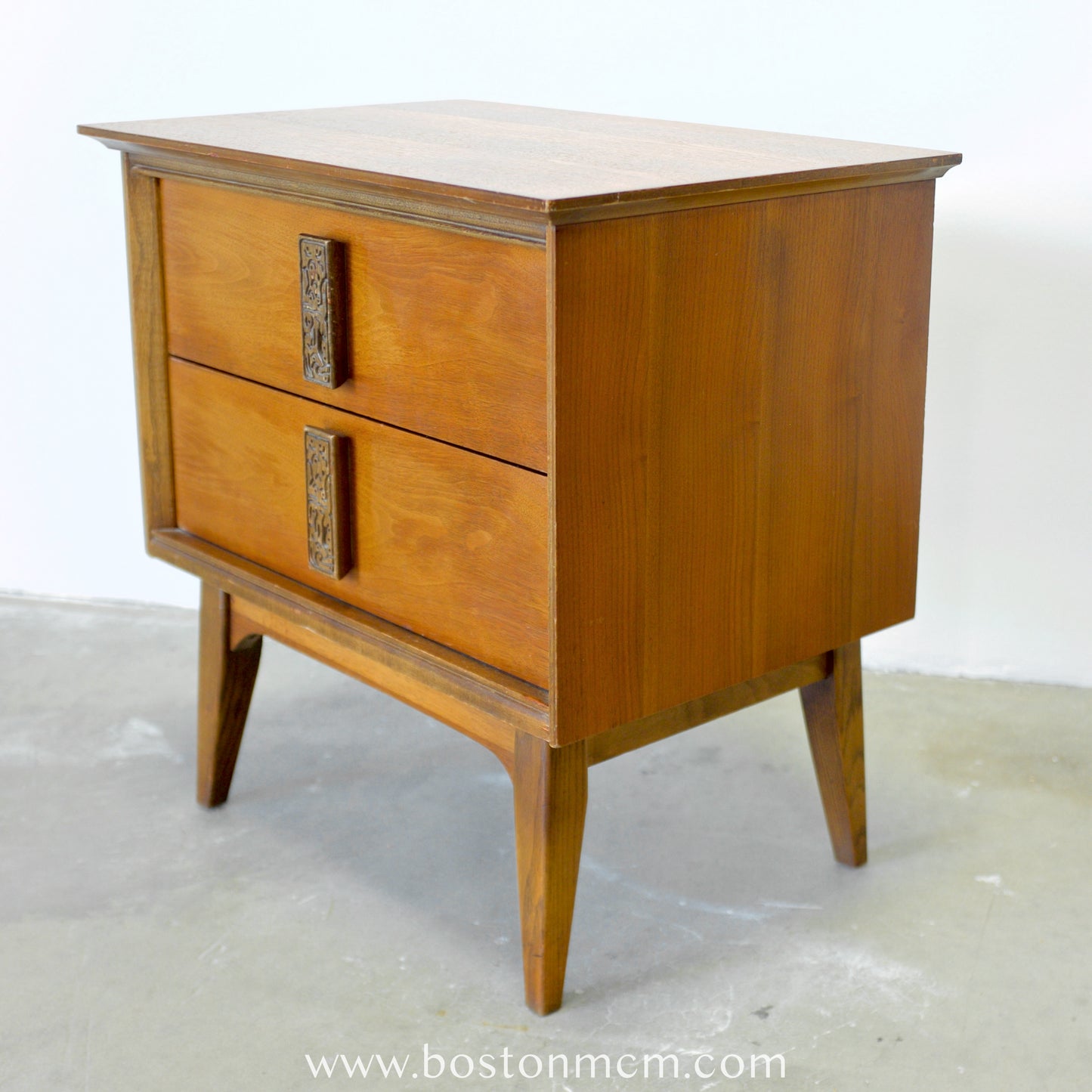Bassett Furniture "Aztec" Walnut Nightstand