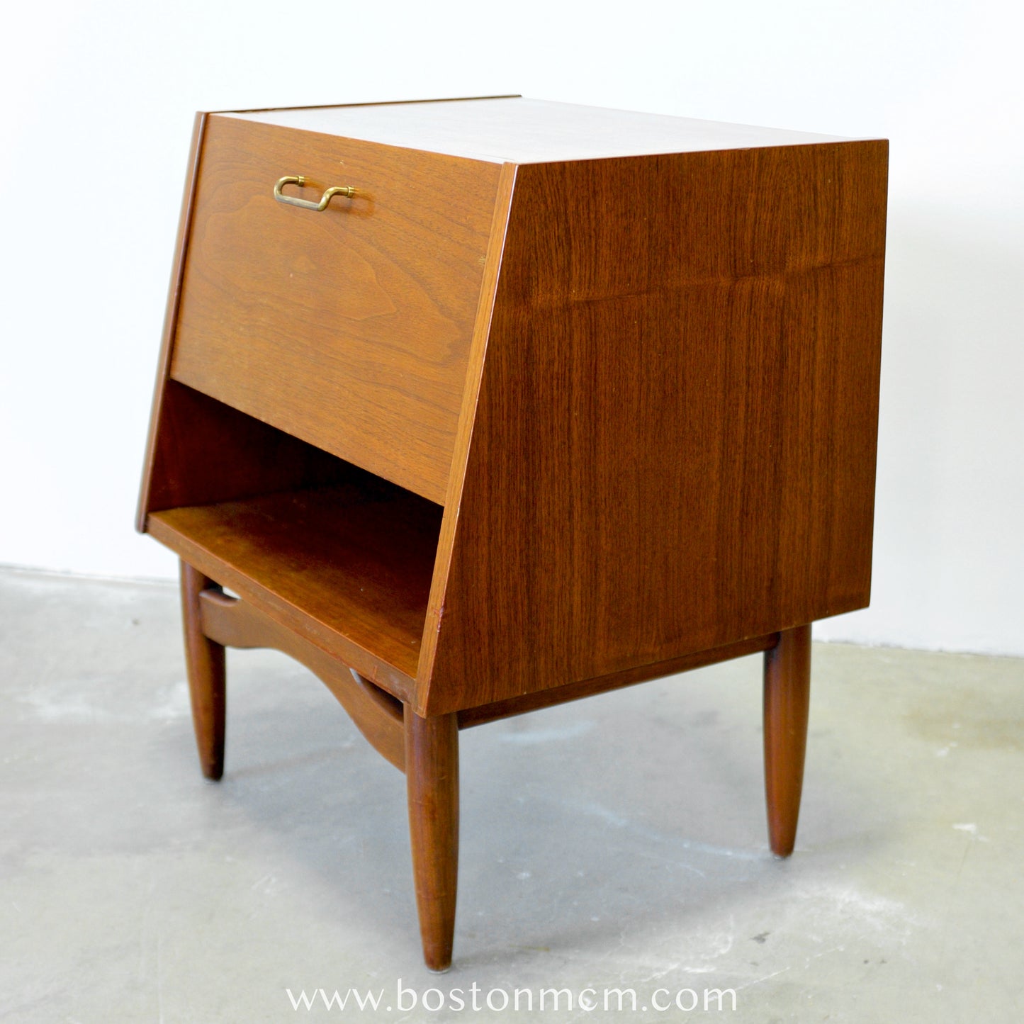 American of Martinsville "Dania" Walnut Nightstand