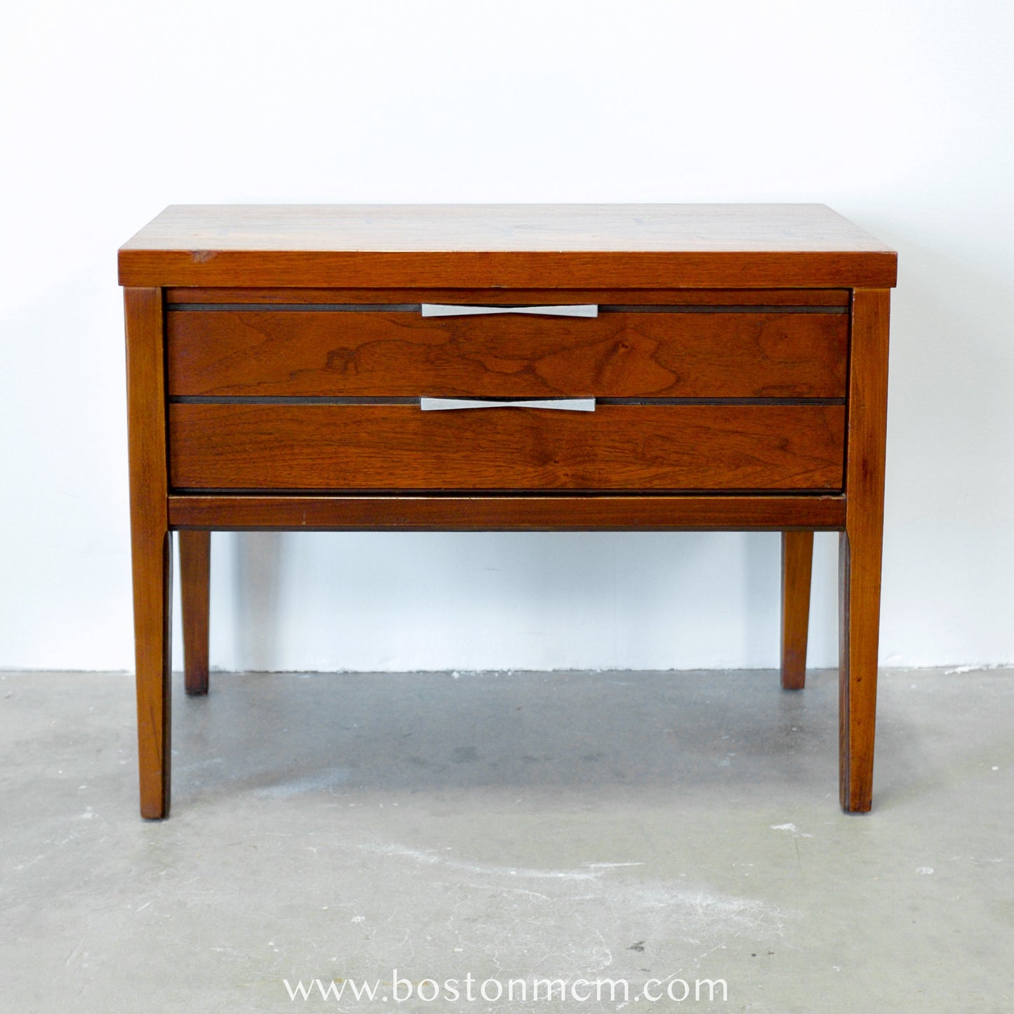 Lane Furniture "Tuxedo" Walnut & Rosewood Nightstand