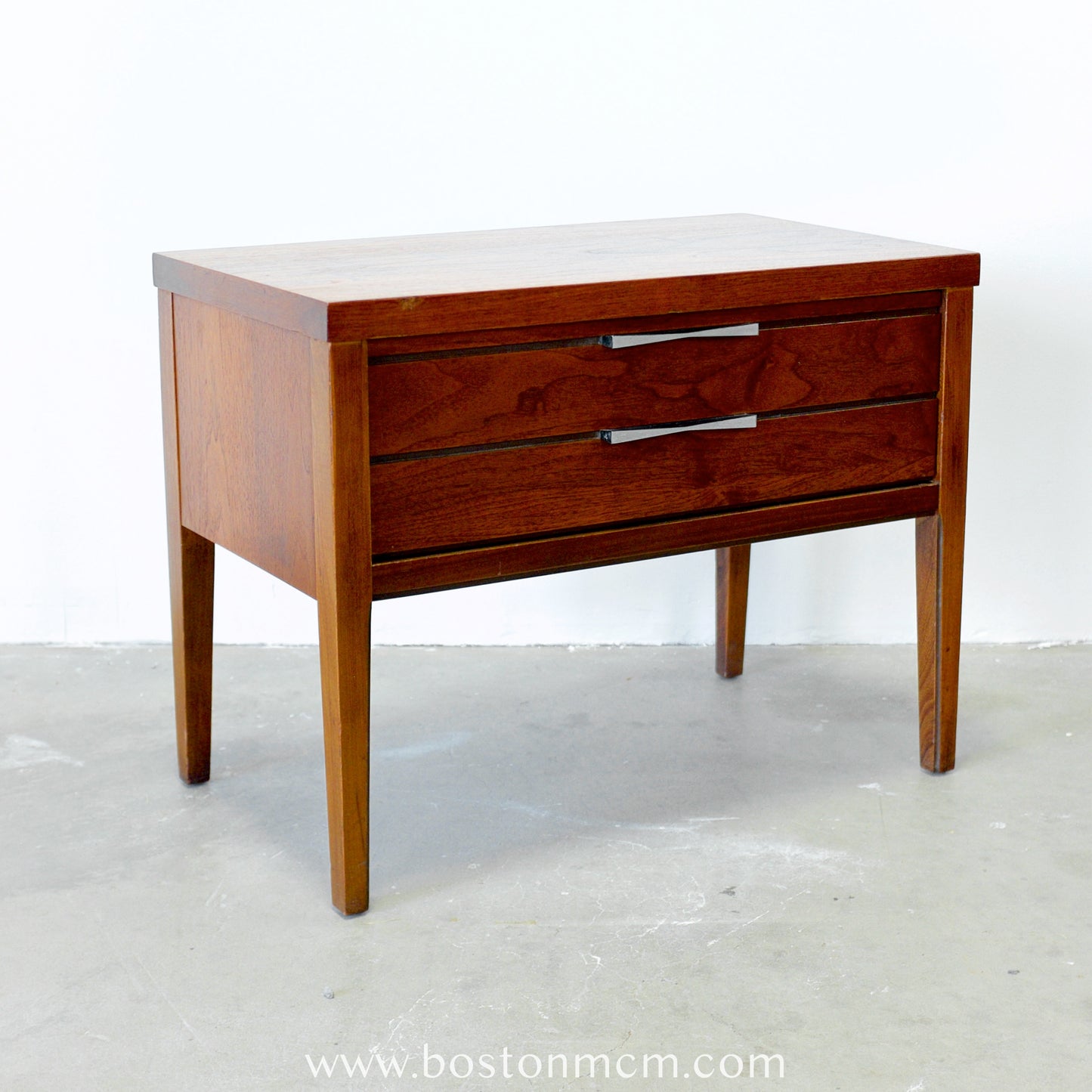 Lane Furniture "Tuxedo" Walnut & Rosewood Nightstand