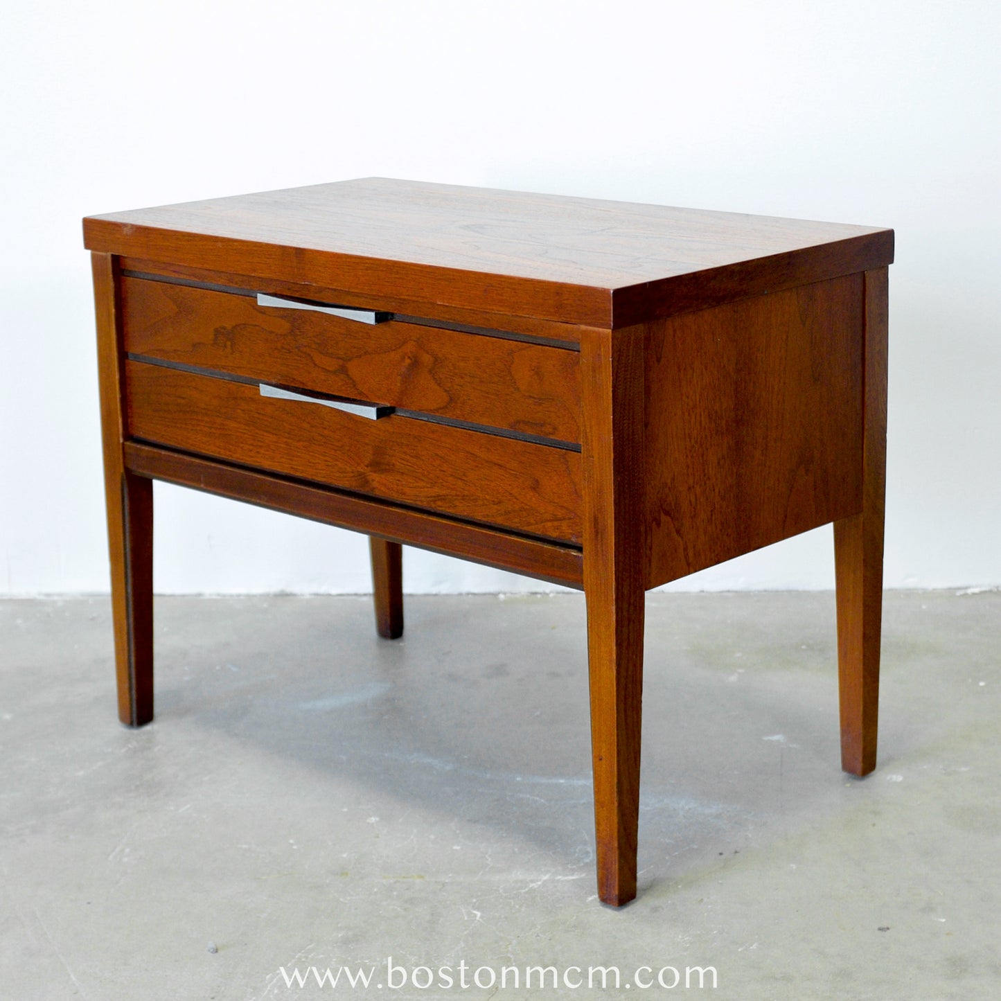 Lane Furniture "Tuxedo" Walnut & Rosewood Nightstand