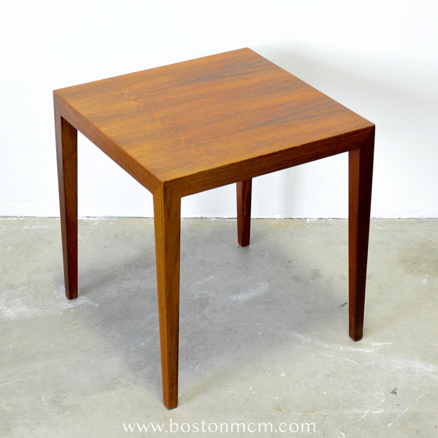 Haslev Møbelfabrik Danish Rosewood Square Side Table Designed by Severin Hansen Jr. - #A1112