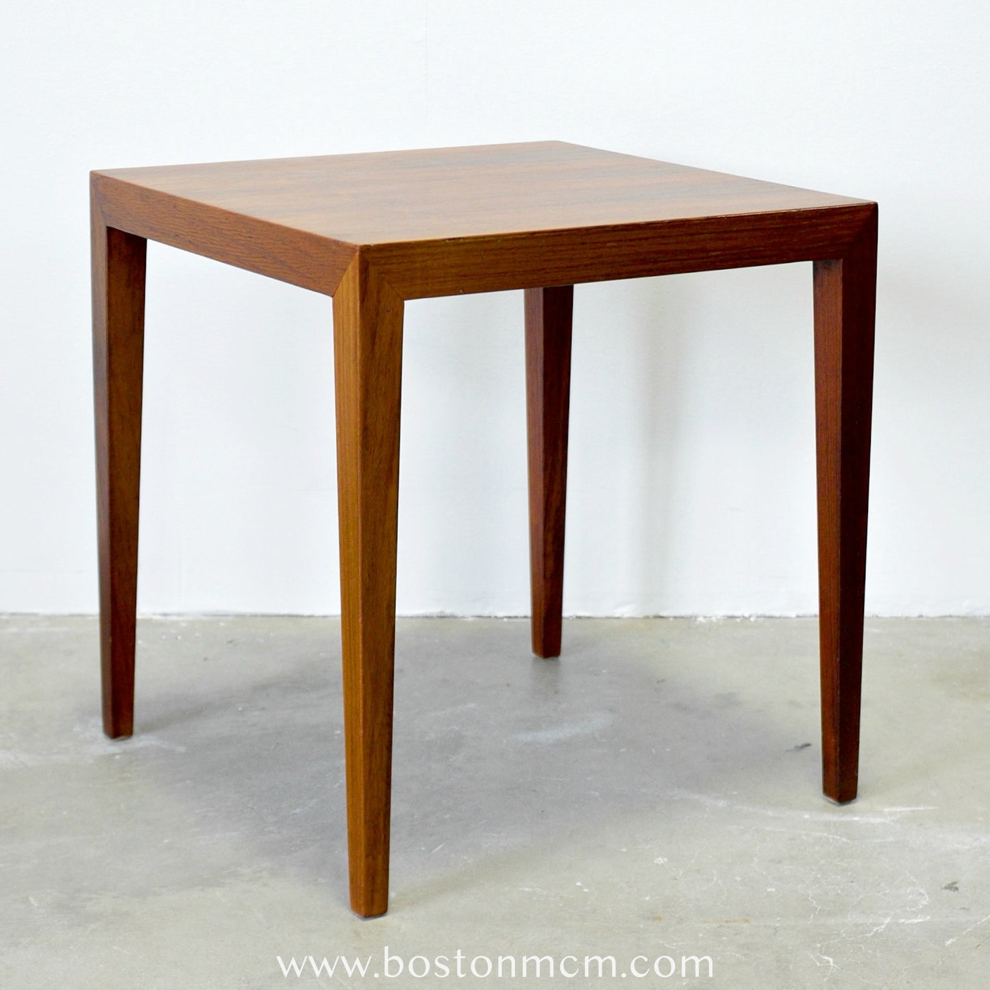 Haslev Møbelfabrik Danish Rosewood Square Side Table Designed by Severin Hansen Jr. - #A1112
