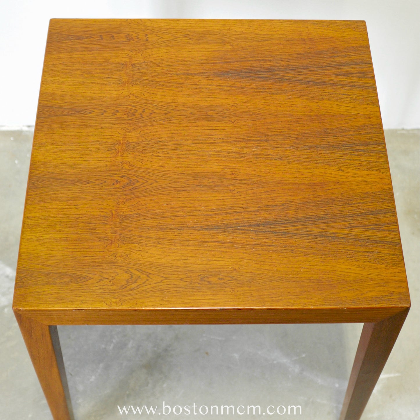 Haslev Møbelfabrik Danish Rosewood Square Side Table Designed by Severin Hansen Jr. - #A1112
