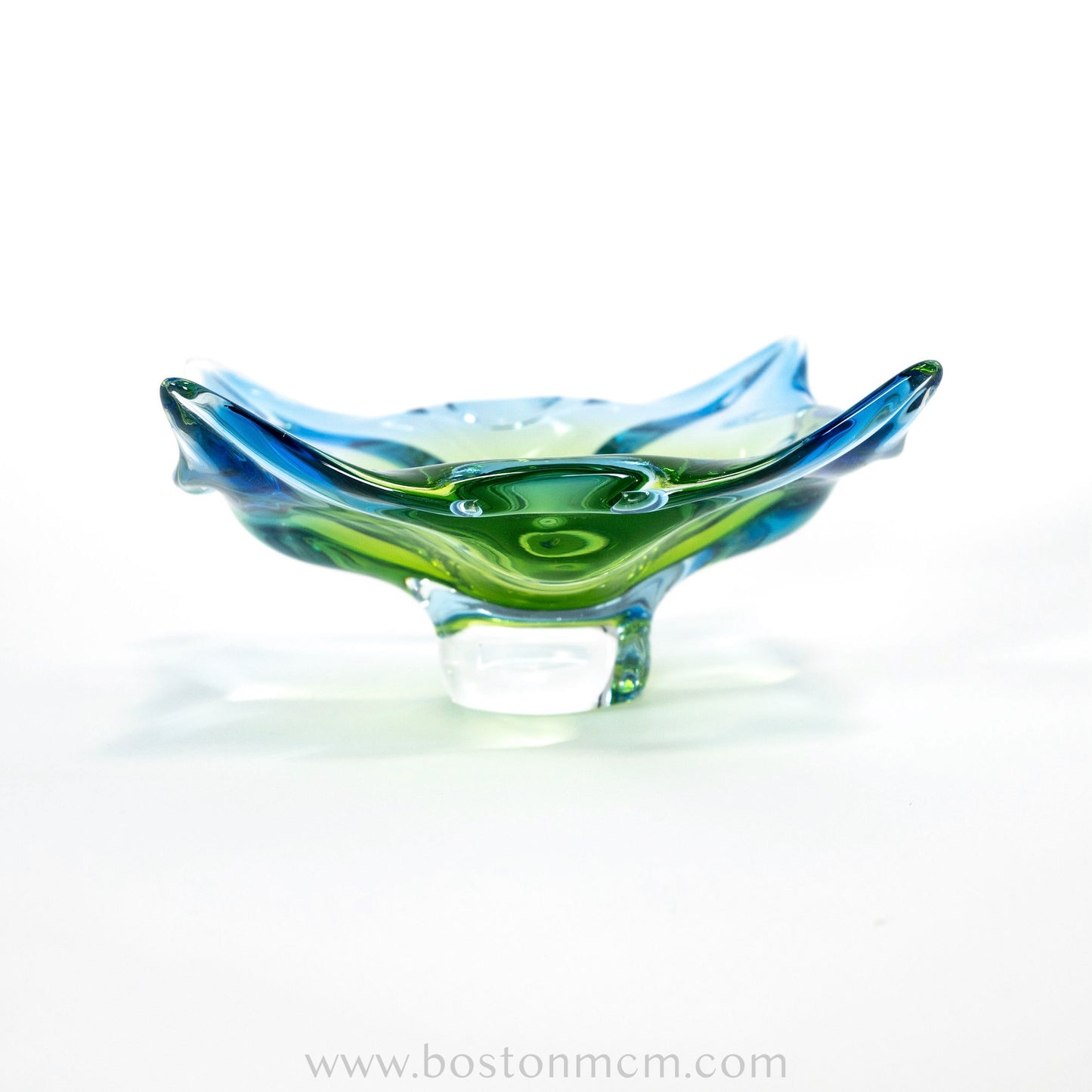 Art Glass Blue-Green Bowl Designed by Josef Hospodka for Chribska Glassworks #30