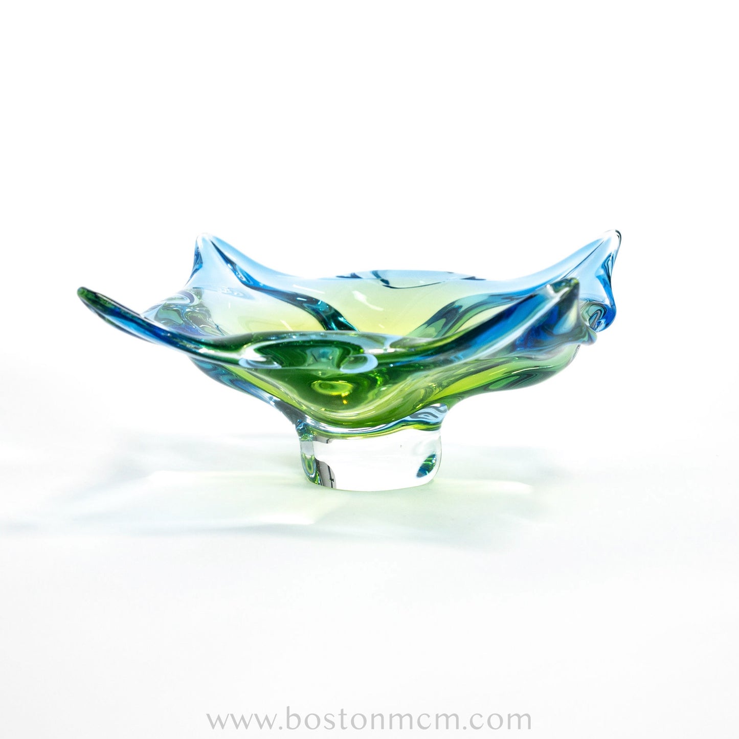 Art Glass Blue-Green Bowl Designed by Josef Hospodka for Chribska Glassworks #30