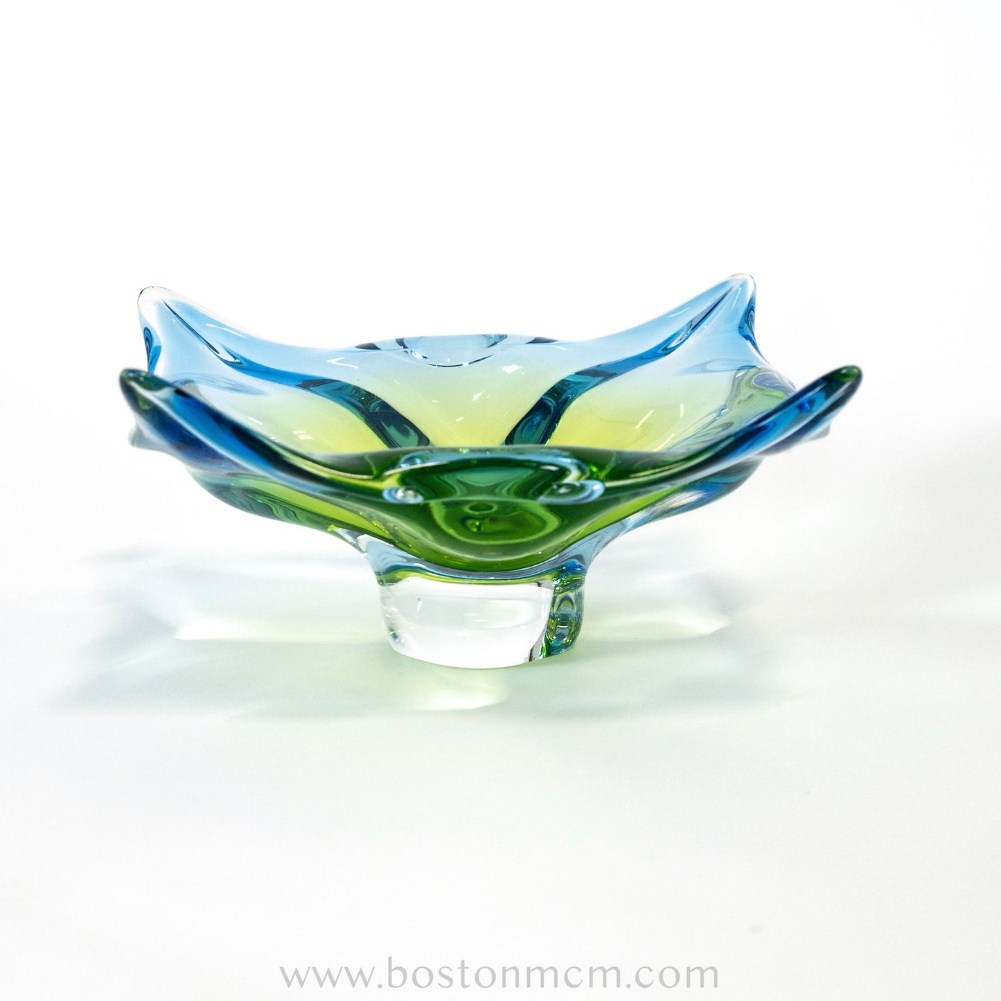 Art Glass Blue-Green Bowl Designed by Josef Hospodka for Chribska Glassworks #30