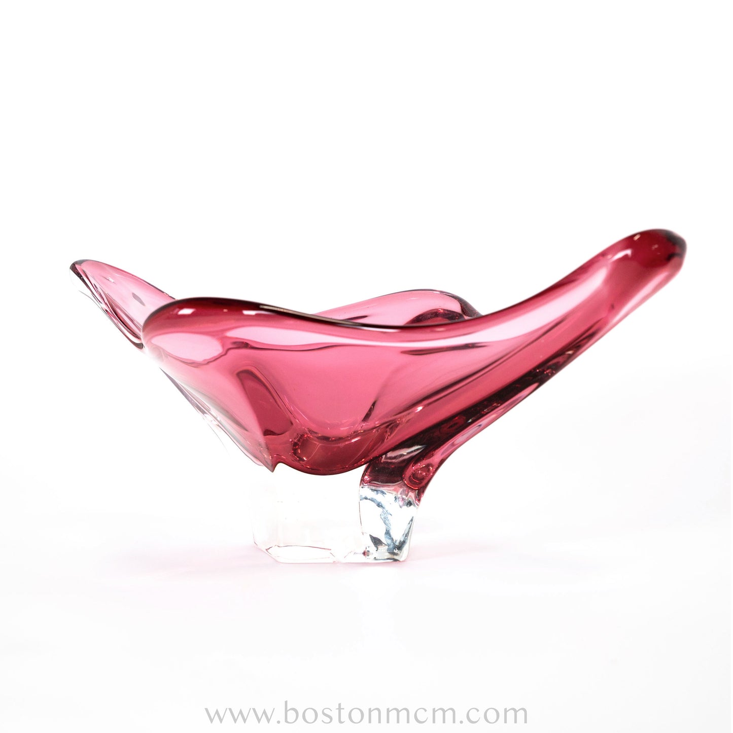 Murano Italian Pink Art Glass Bowl