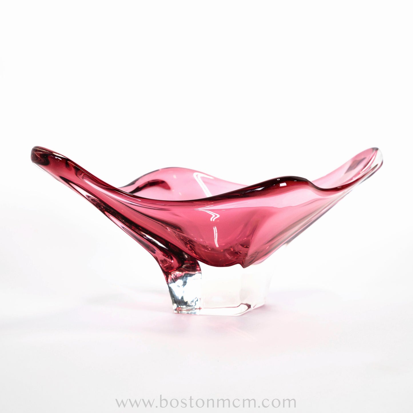 Murano Italian Pink Art Glass Bowl