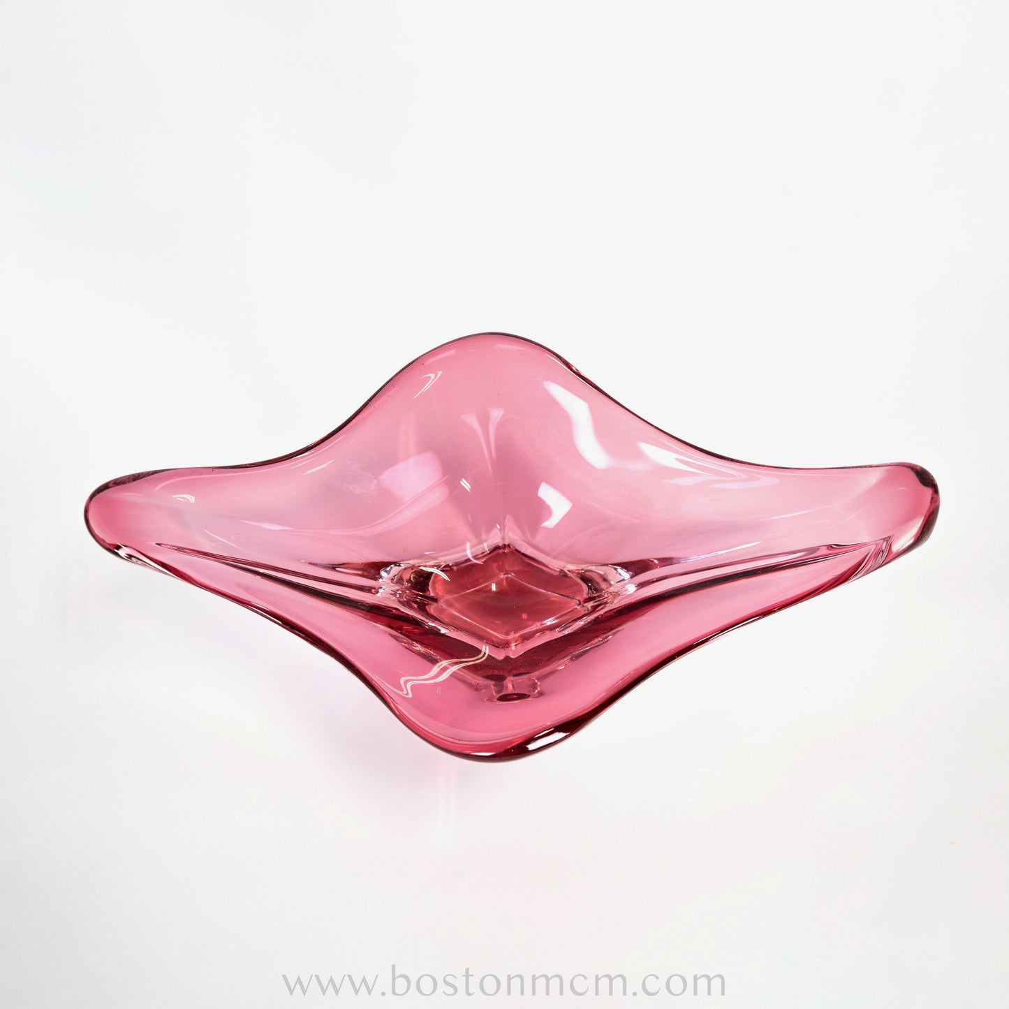 Murano Italian Pink Art Glass Bowl