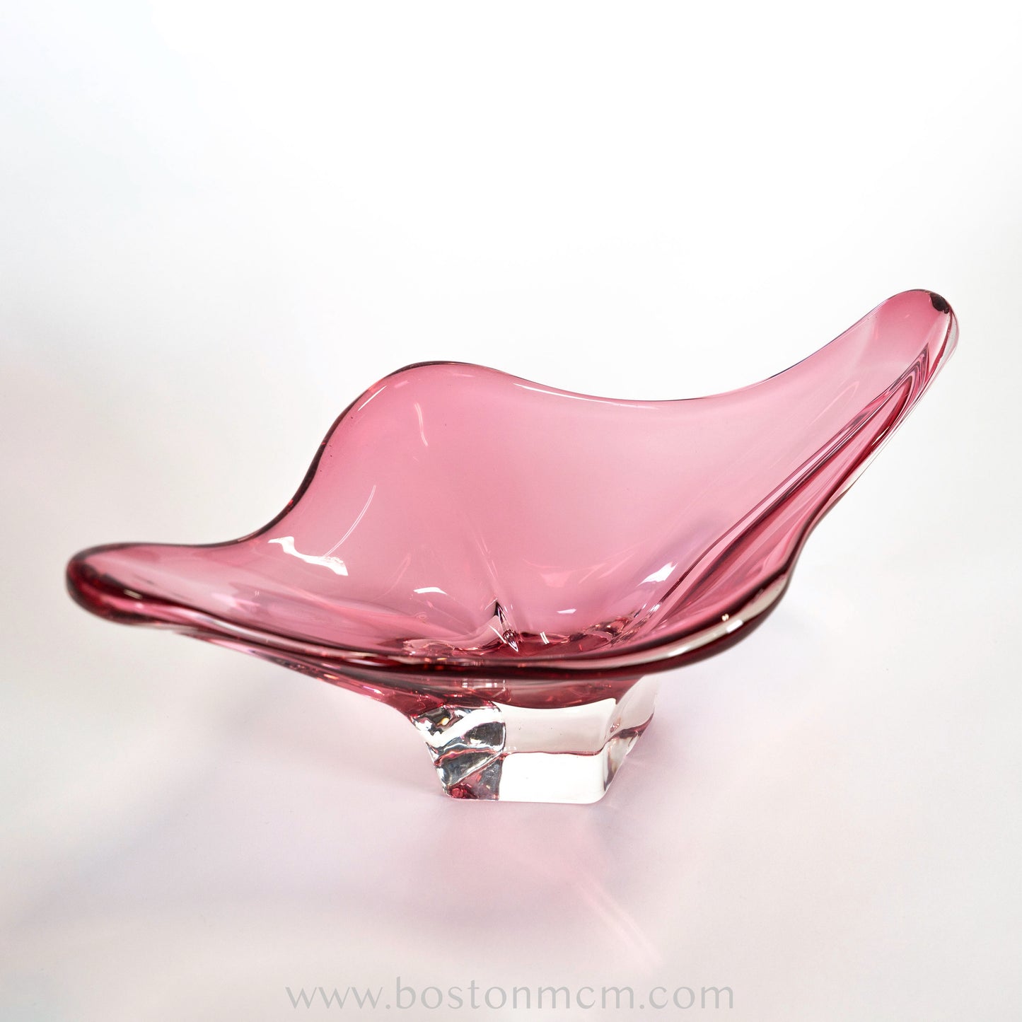 Murano Italian Pink Art Glass Bowl