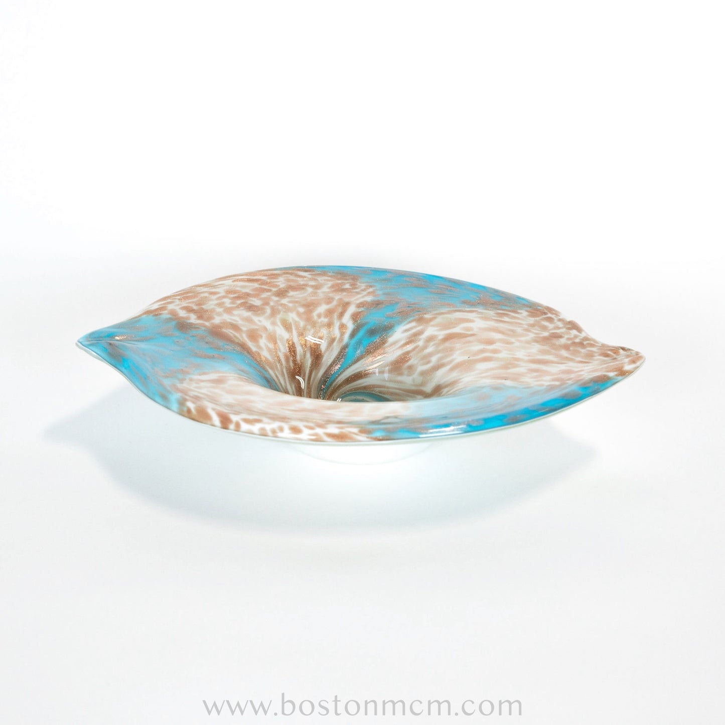 Italian Murano Art Glass Bowl by Fratelli Toso - Copper & Aventurine
