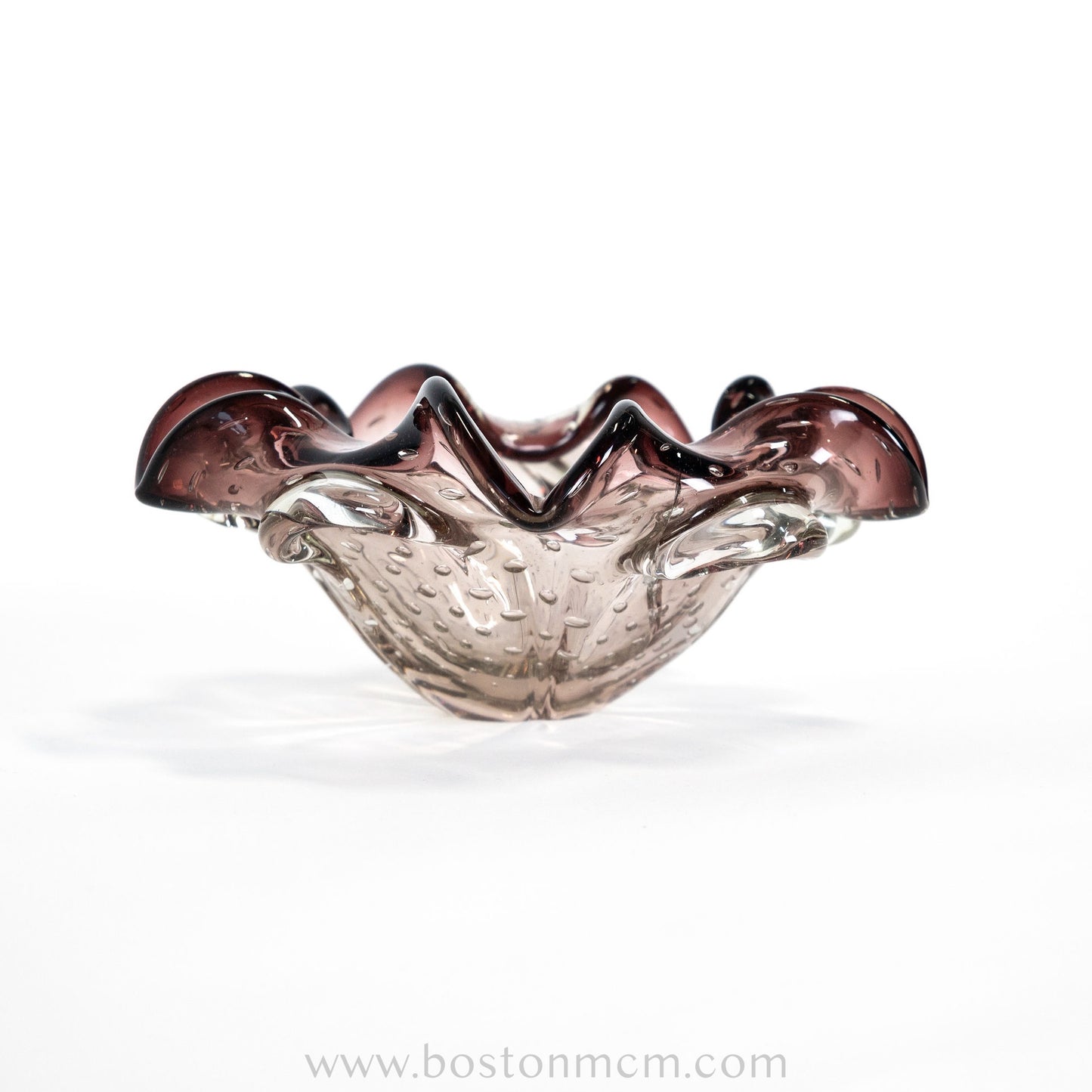 Italian Murano Art Glass Bullicante Bowl