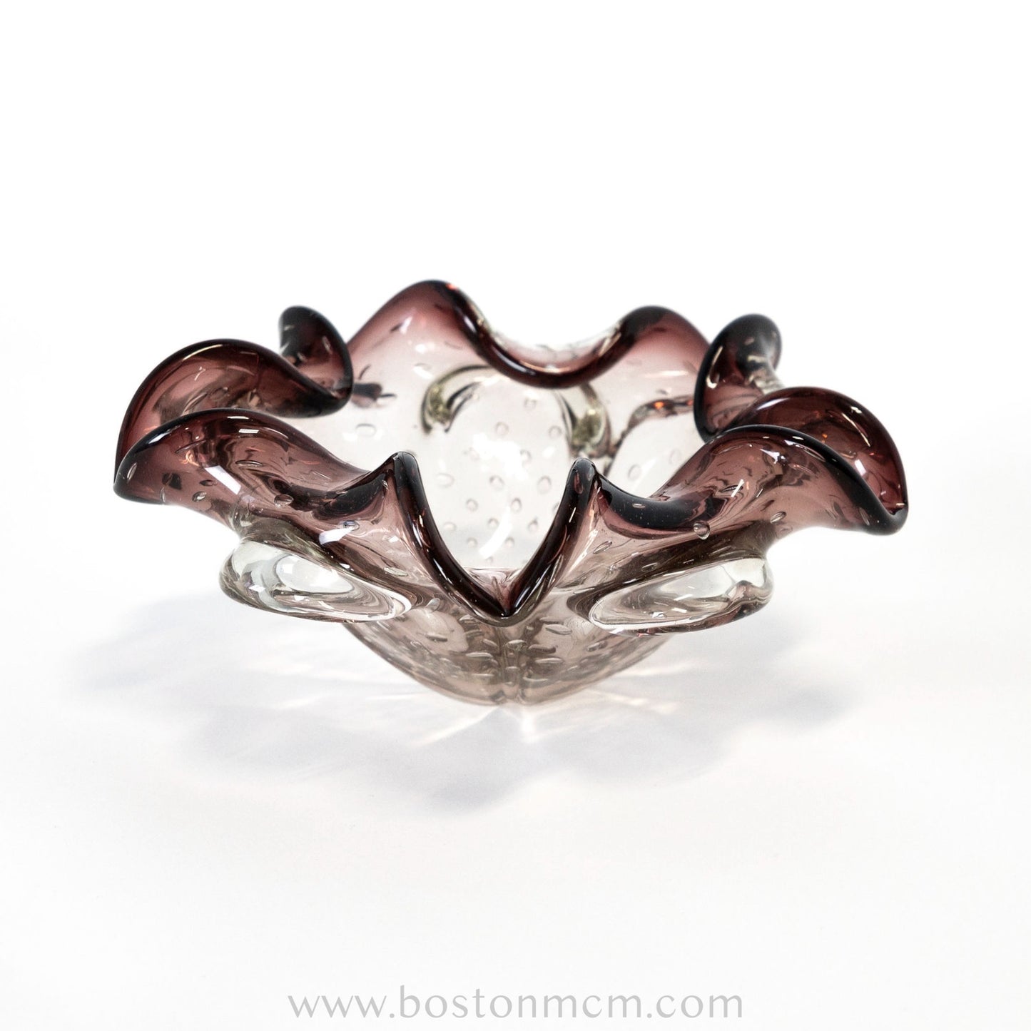 Italian Murano Art Glass Bullicante Bowl